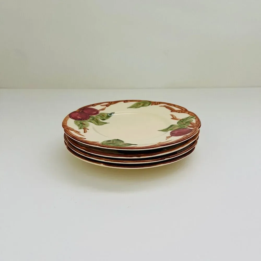 FRANCISCAN Apple Earthenware Bread & Butter Plates, Set of 4